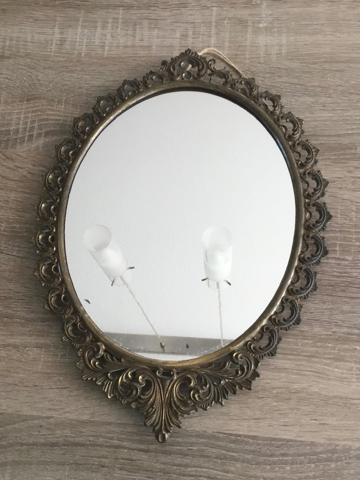 Brocante spiegel, Ophalen, Rechthoekig, Minder dan 50 cm