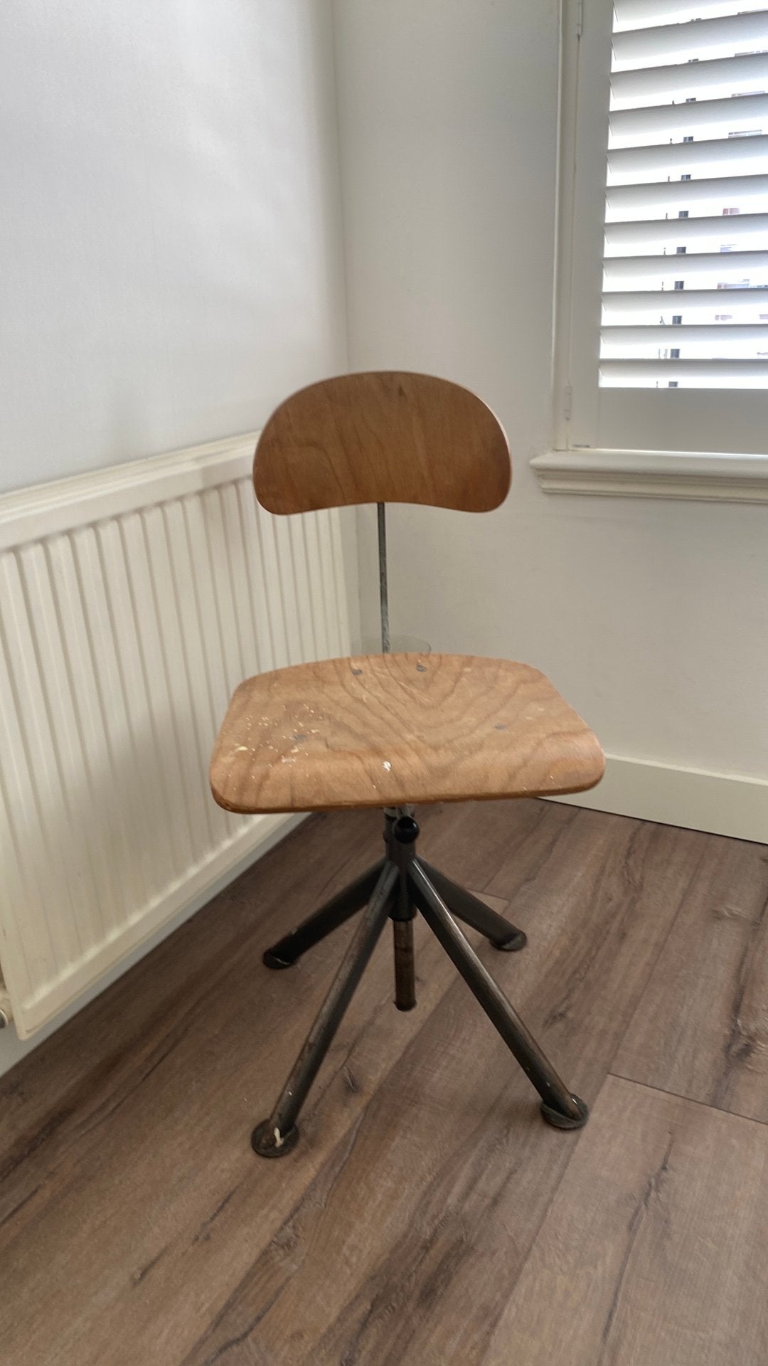 Vintage bureaustoel, Huis en Inrichting, Bureaustoelen, Ophalen, Gebruikt, Bruin, Bureaustoel
