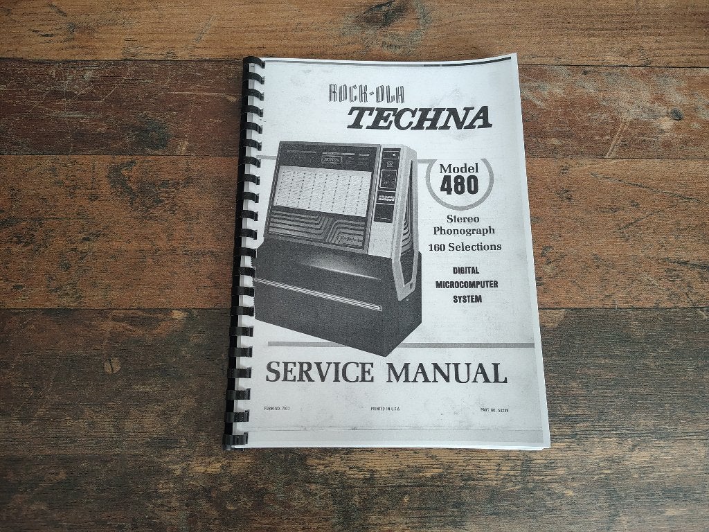 Service Manual: Rock-Ola 480/ Techna (1980) jukebox nieuw !, Verzenden, Nieuw, 1950 tot 1960, Seeburg