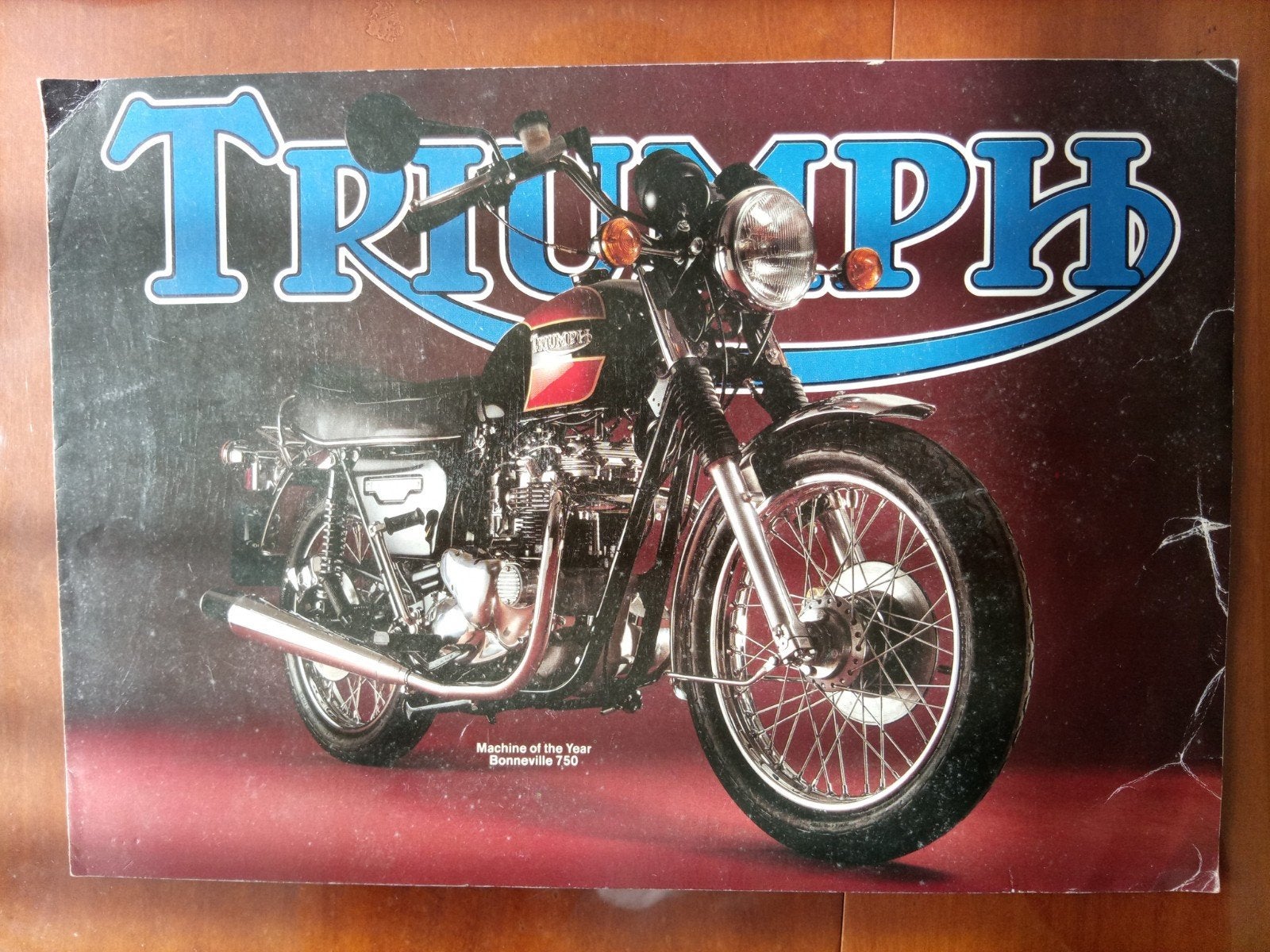 Triumph Motorfietsen Folder 1980 - Bonneville T140E, Ophalen of Verzenden
