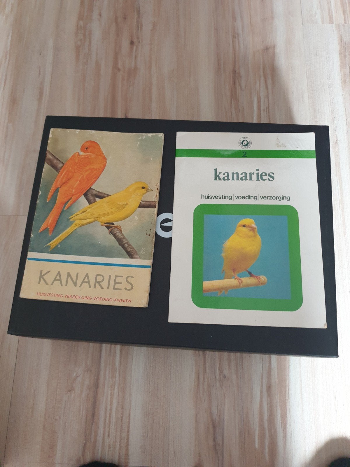 2 boekjes met kanaries, Meerdere dieren, Kleurkanarie
