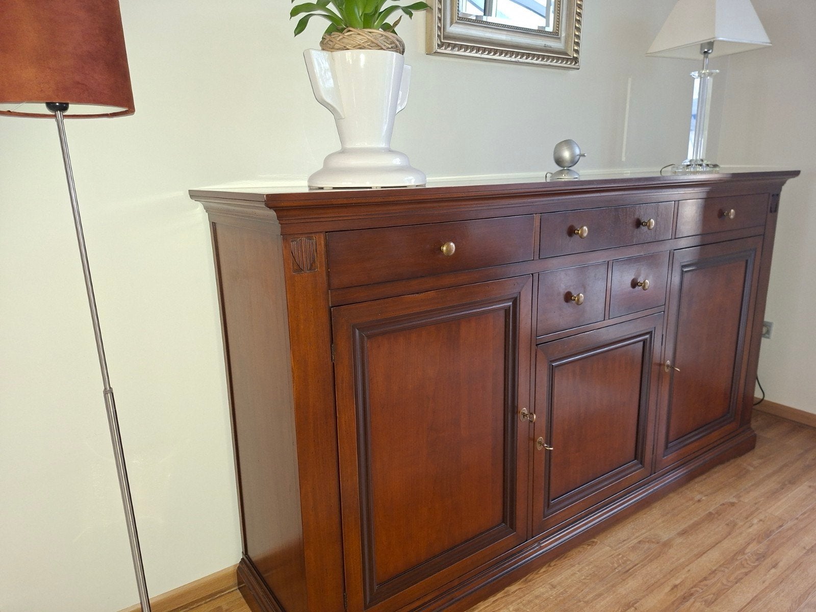 Selva dressoir van kersenhout met lades en deuren, Ophalen, Gebruikt, Klassiek, Traditioneel, 150 tot 200 cm