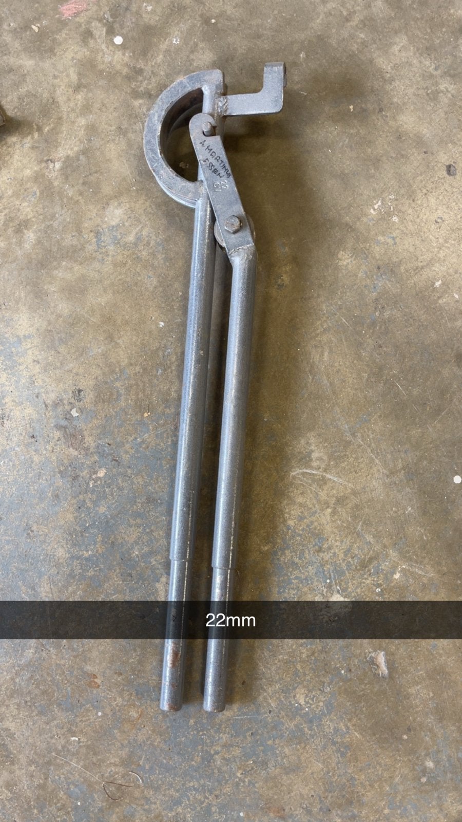 Buigtang 22mm, Ophalen of Verzenden, Gebruikt