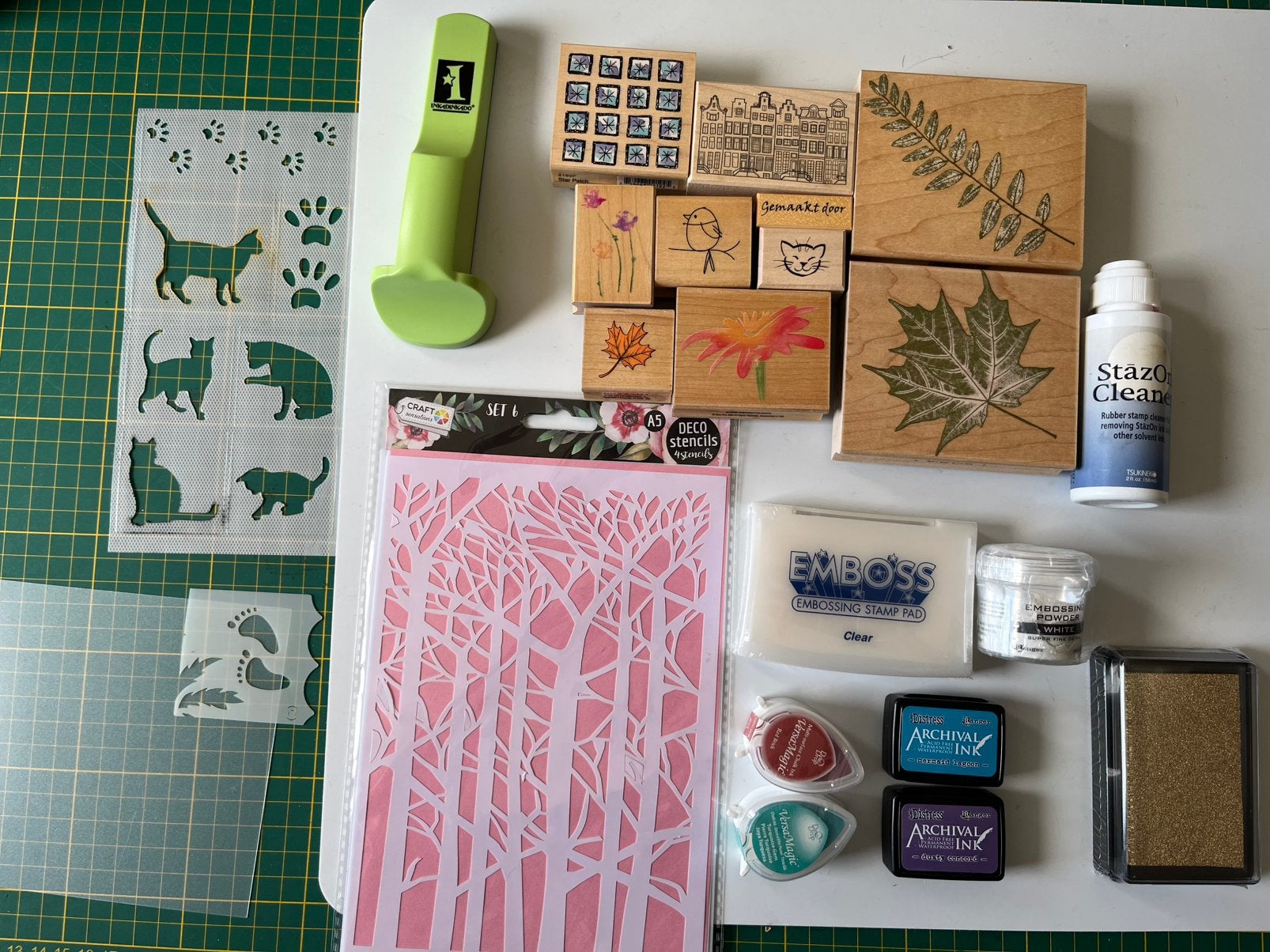 Pakket stempel materialen bekende merken, Ophalen of Verzenden, Zo goed als nieuw