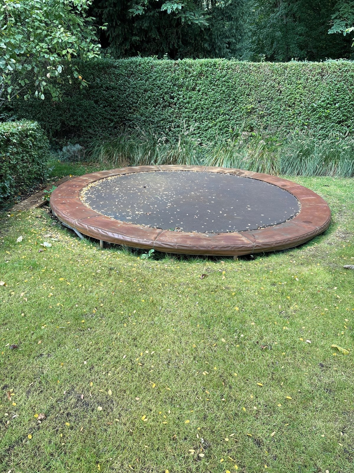 Grote ronde trampoline voor in de tuin 4,20 m doorsnee, Ophalen, Gebruikt