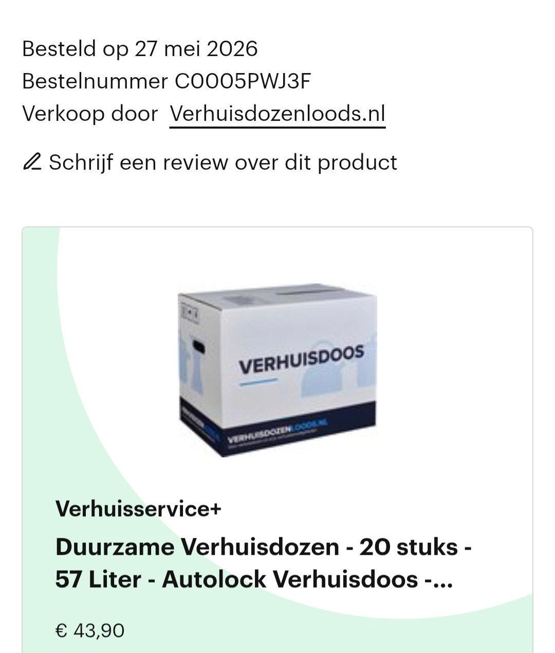 Verhuisdozen 57 liter - ca. 25-30 stuks, Ophalen of Verzenden, Gebruikt, Minder dan 50 cm