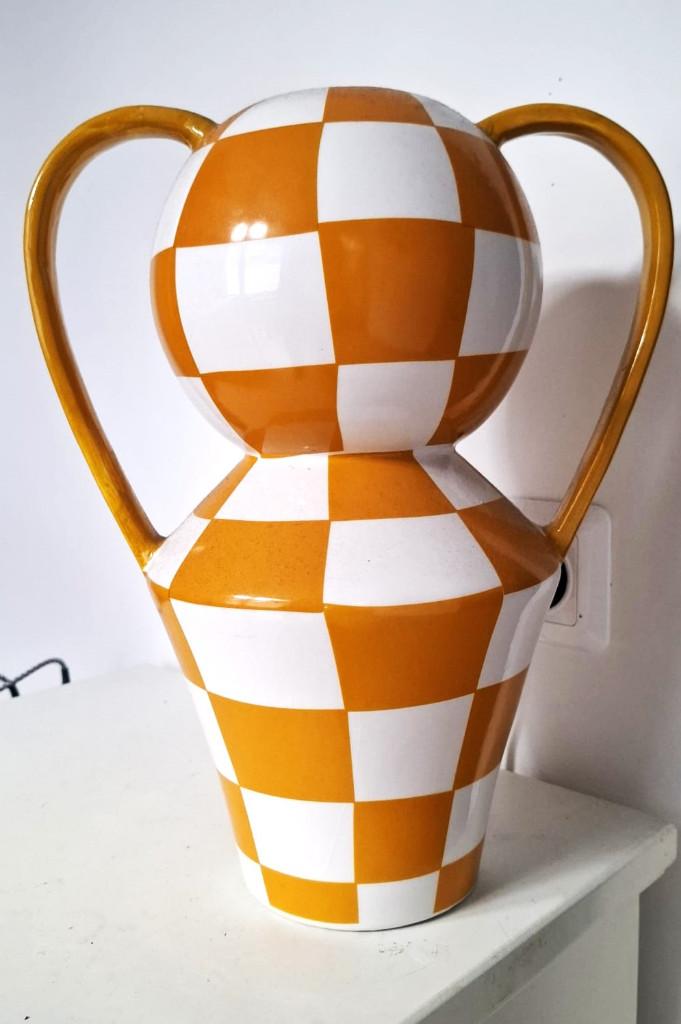 mooie decoratieve vaas, Overige kleuren, Ophalen of Verzenden, Minder dan 50 cm, Glas