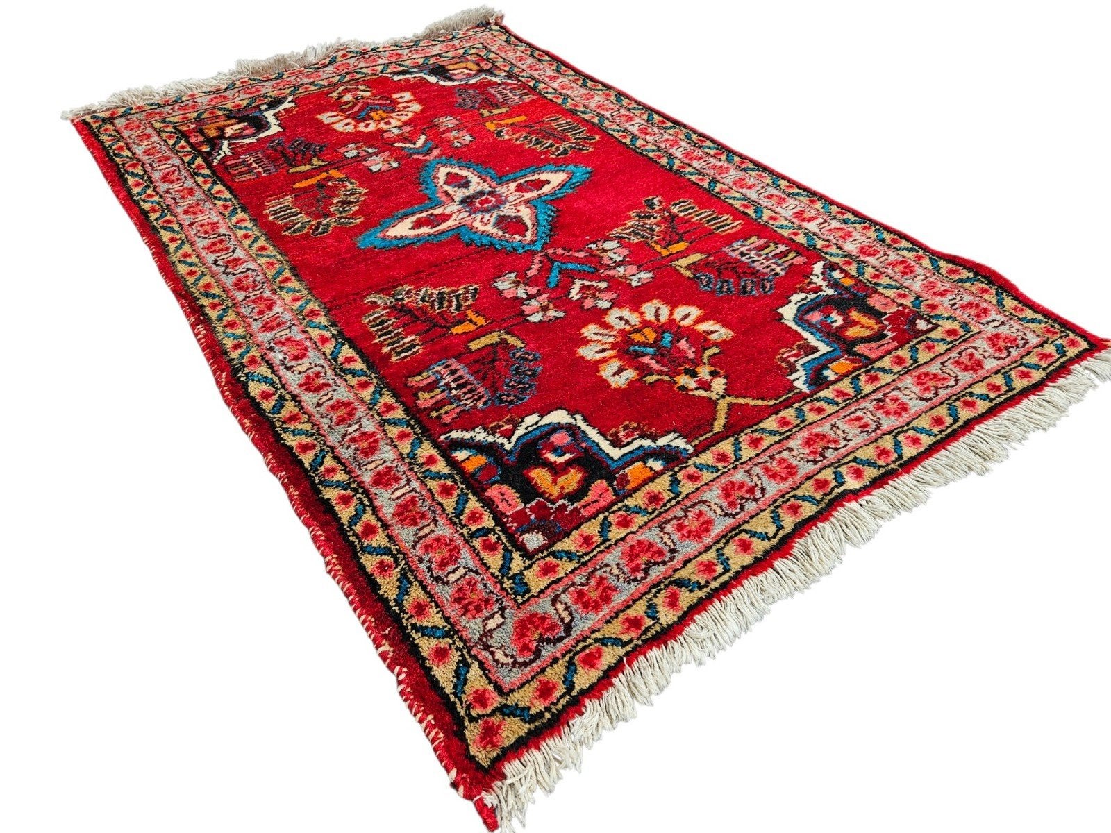 Prachtig handgeknoopt Perzisch tapijt, Gebruikt, Ophalen of Verzenden, Rechthoekig, 100 tot 150 cm