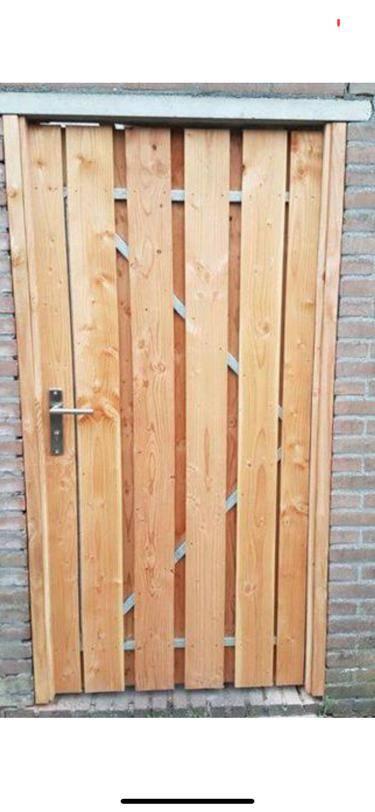 Luxe tuinpoorten op maat v.a. 134,95, Tuin en Terras, Tuinpoorten, Ophalen, Nieuw, 150 tot 200 cm, Hout