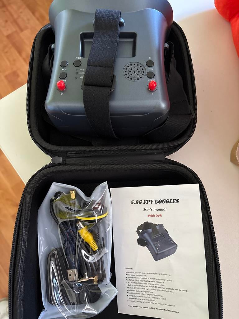 FPV 5.8G drone bril - TF kaart tot 32GB - 4,3inch ips - Usb, Ophalen of Verzenden, Nieuw