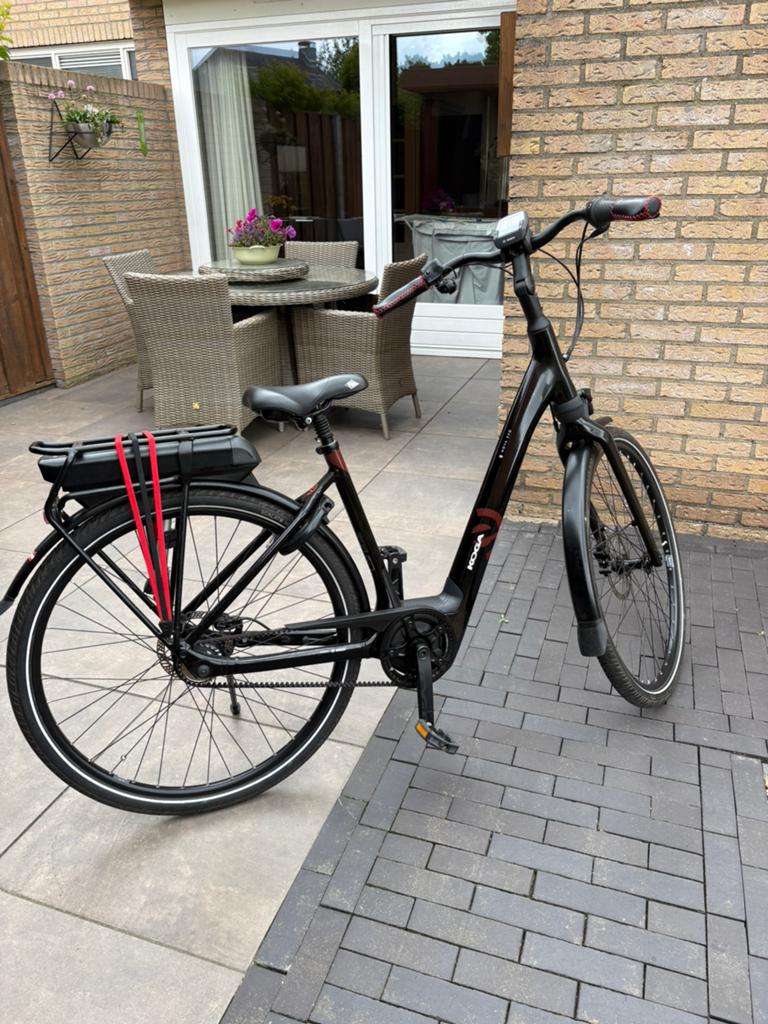 Zwarte Koga Myata E Nova Evofiets met lage instap, 47 tot 51 cm, Ophalen, Zo goed als nieuw, Overige merken
