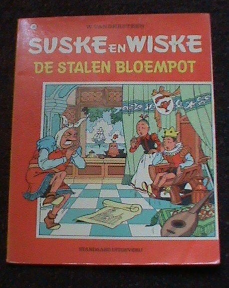 Suske en Wiske De stalen bloempot 1e druk met sticker 1973, Eén stripboek, Ophalen of Verzenden, Gelezen