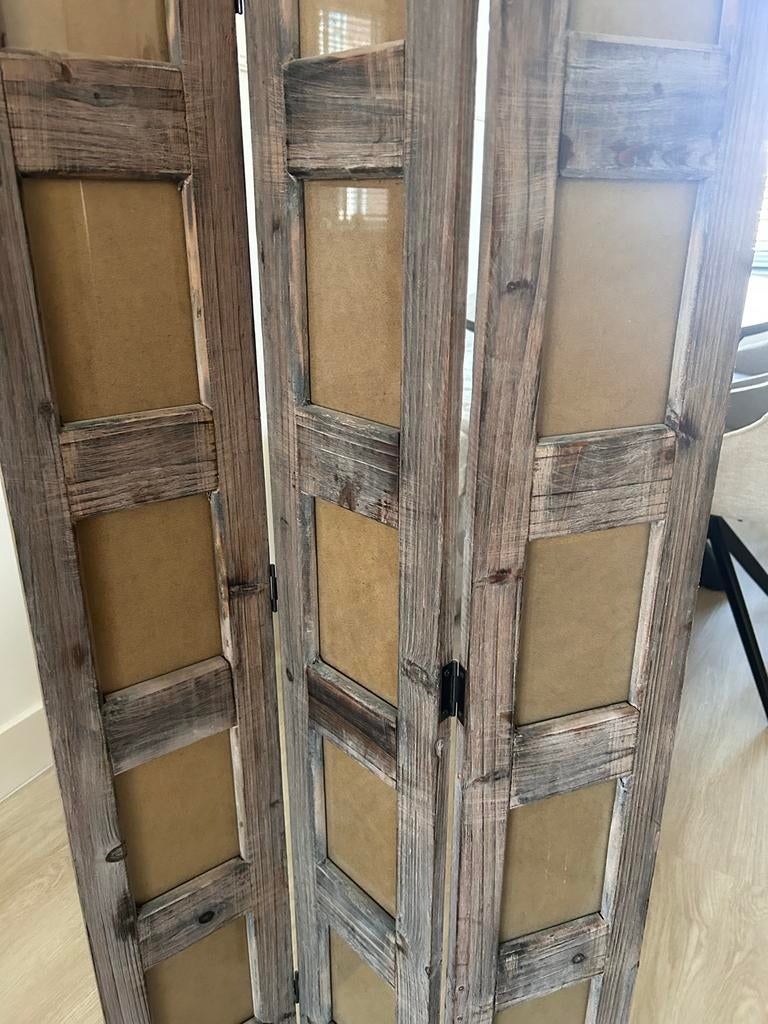 Houten Roomdivider met Fotolijstjes - Rustieke Stijl, Ophalen, Gebruikt