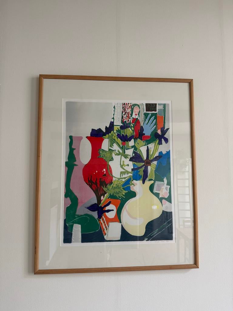 Schilderij 'Stilleven met rode vaas' door Vincent van Oyen, Ophalen