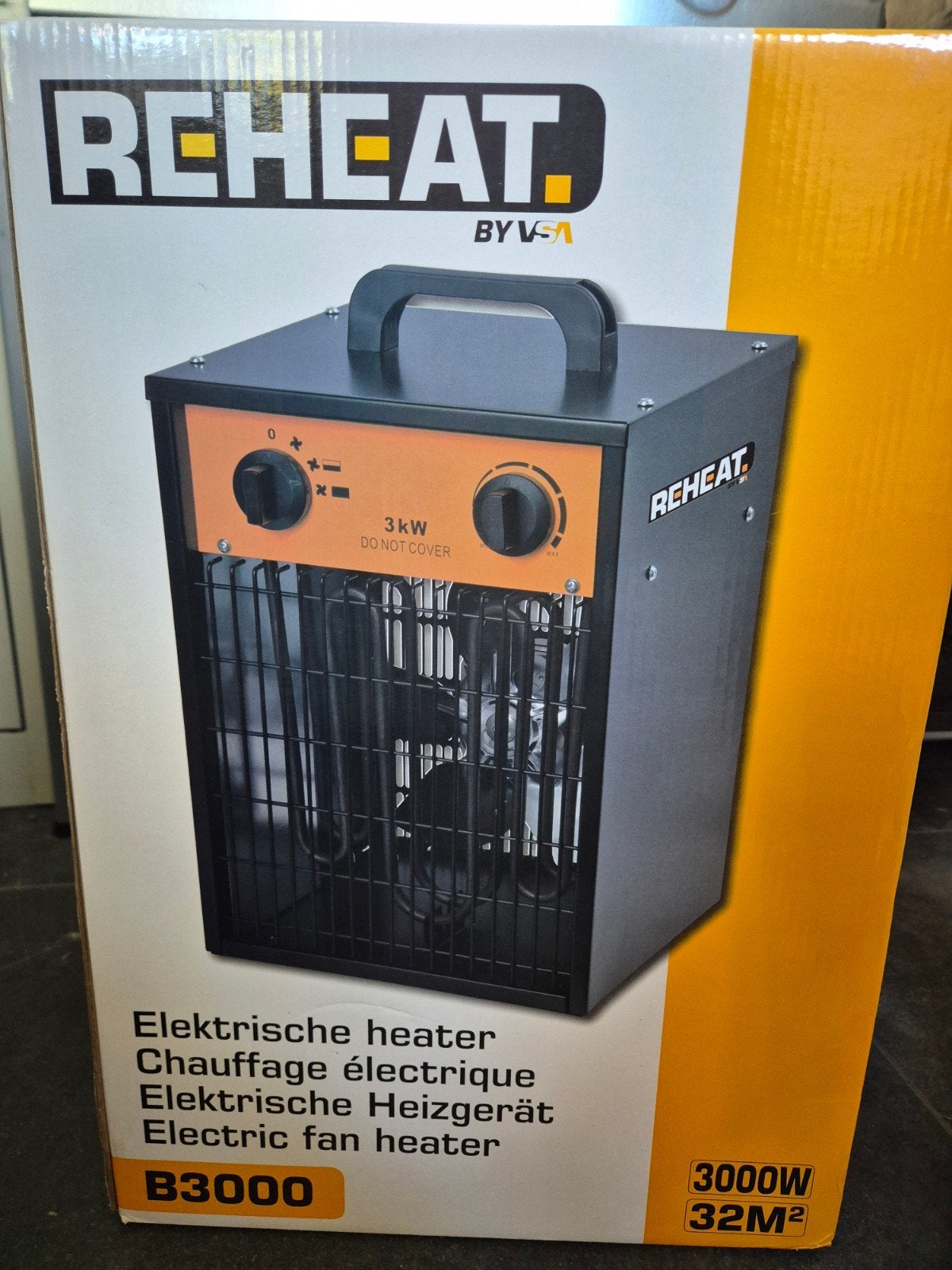 Reheat B3000 Elektrische Ventilator Kachel 3000W, 30 tot 80 cm, Ophalen of Verzenden, 800 watt of meer, Kachel