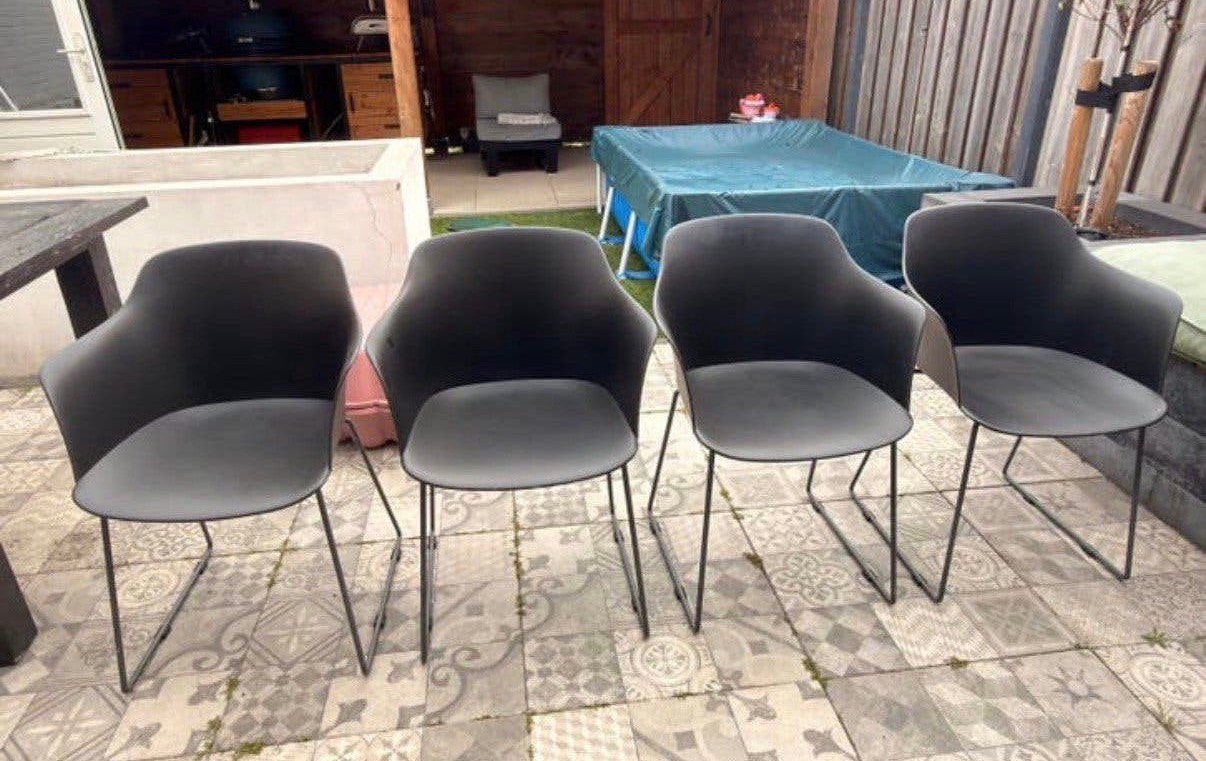 4x tuinstoel Sandved Jysk, Ophalen, Zo goed als nieuw, Kunststof