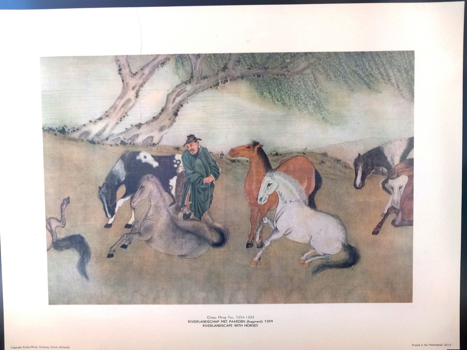Afdruk 'Rivierlandschap met Paarden' Kröller-Müller Museum, Antiek en Kunst, Ophalen of Verzenden