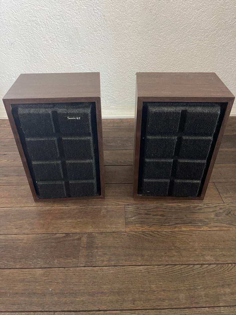 Vintage BOSE/Sonic Art U.S.A. speakers - Project, Ophalen of Verzenden, Niet werkend, Front, Rear of Stereo speakers, Bose