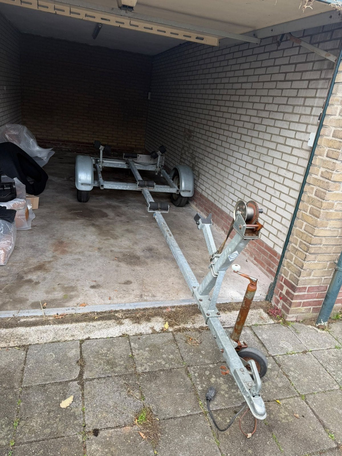 Robuuste boottrailer voor diverse boten, Watersport en Boten, Ophalen, Minder dan 1500 kg, Gebruikt, Sloepentrailer