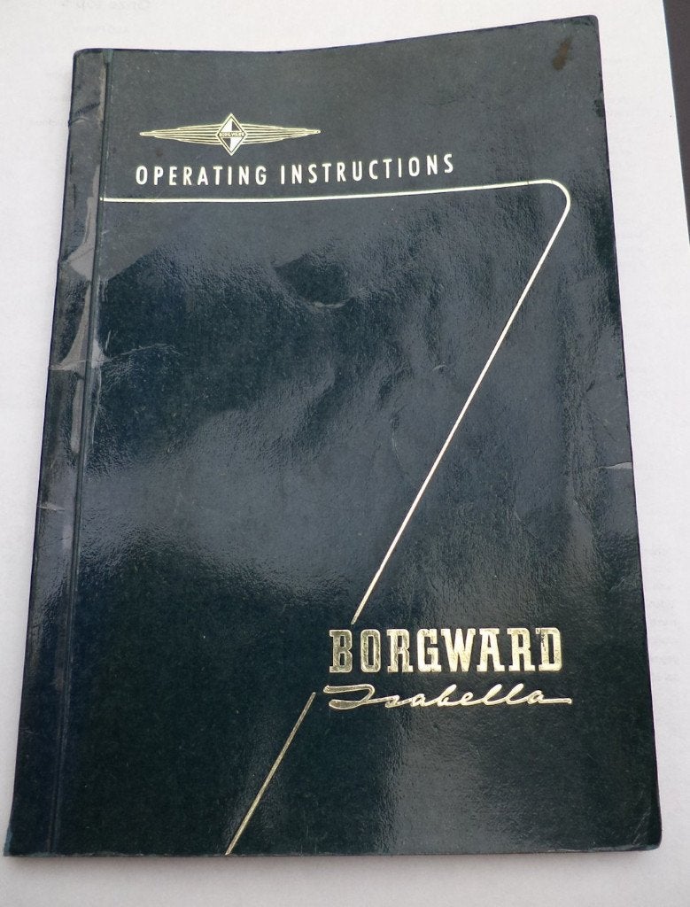 Borgward Isabella handleiding Operation Instructions, Ophalen of Verzenden