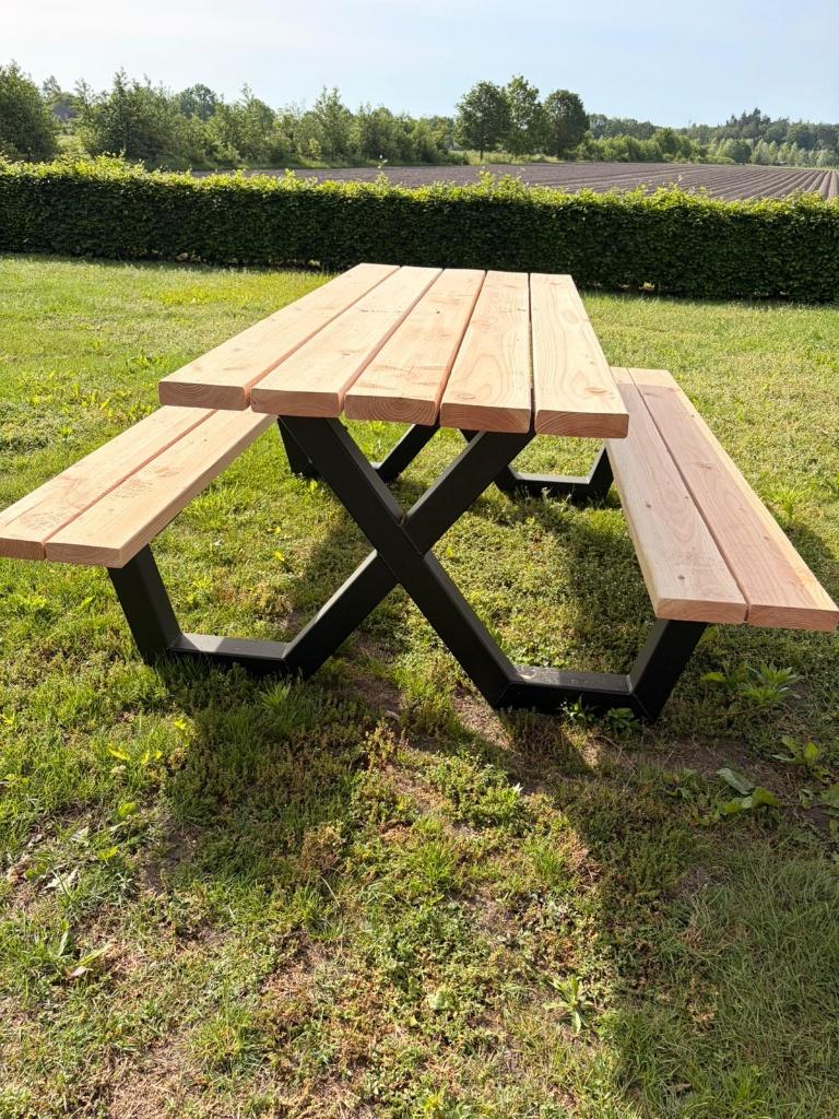 Nieuwe robuuste Picknicktafel, Tuin en Terras, Picknicktafels, Ophalen, Nieuw, Rechthoekig, Hout