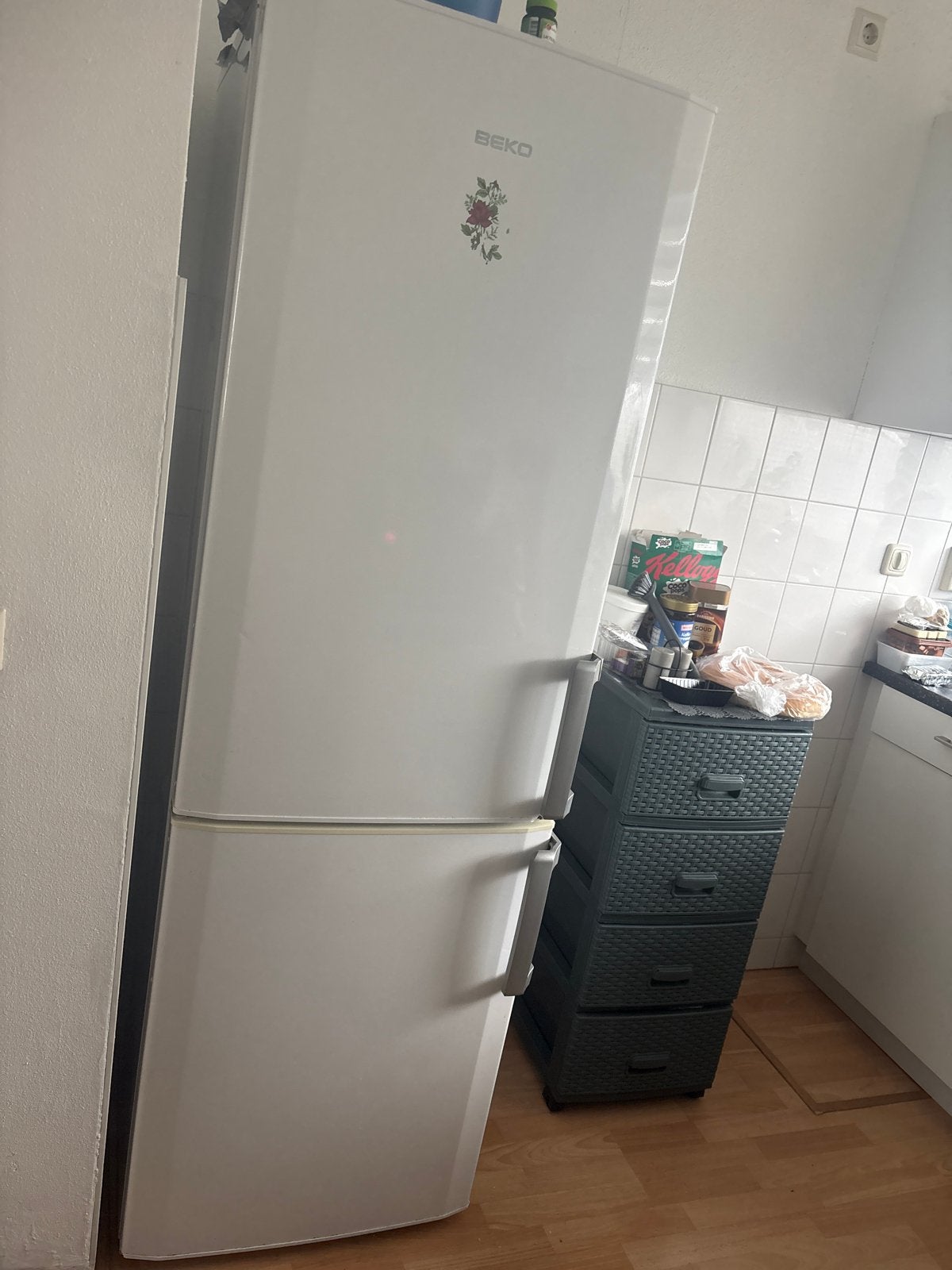 Beko Koelkast met Aparte Vriezer - Handgrepen Vervangbaar, Ophalen, Gebruikt, 200 liter of meer, 60 cm of meer