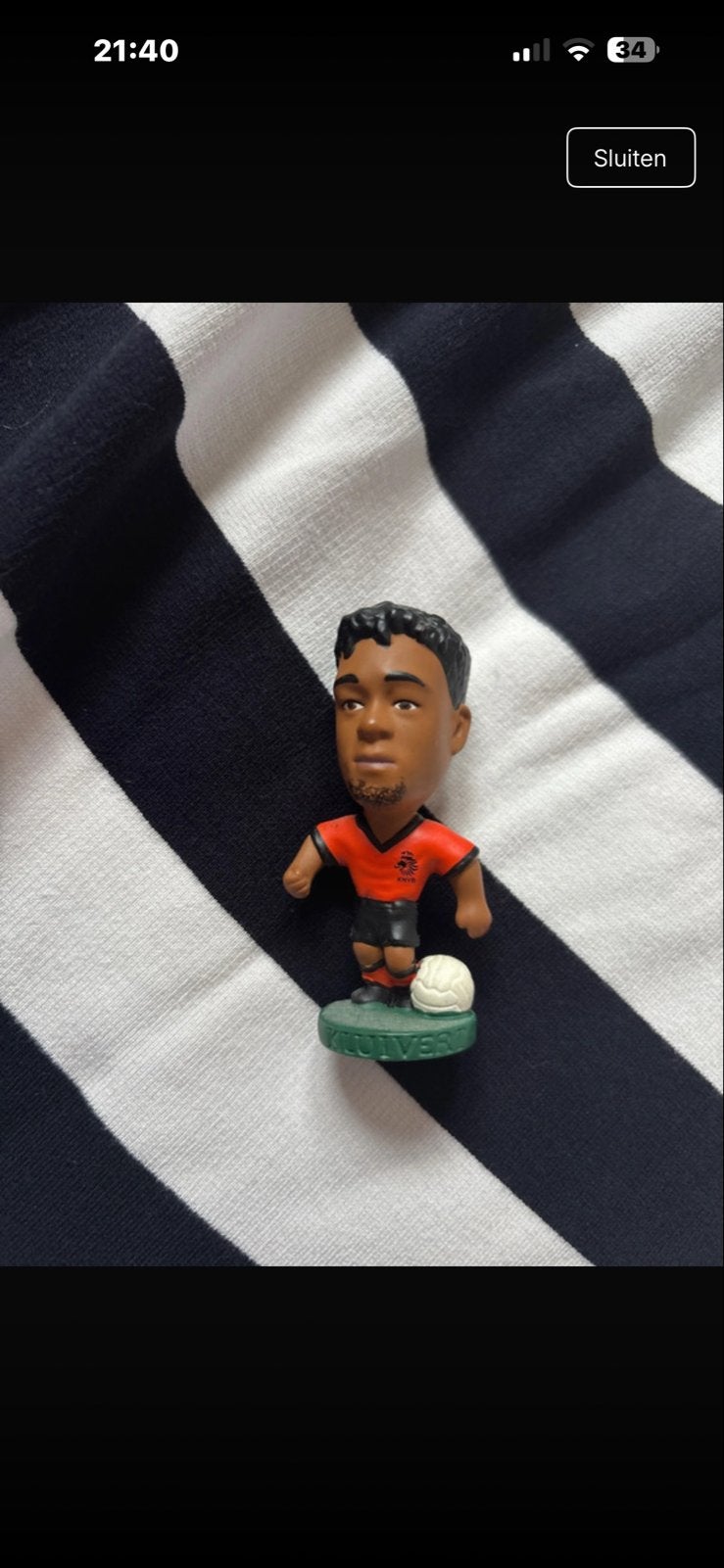 Voetbalbeeldje Patrick Kluivert Oranje, Ophalen of Verzenden, Gebruikt, Overige binnenlandse clubs, Beeldje of Poppetje