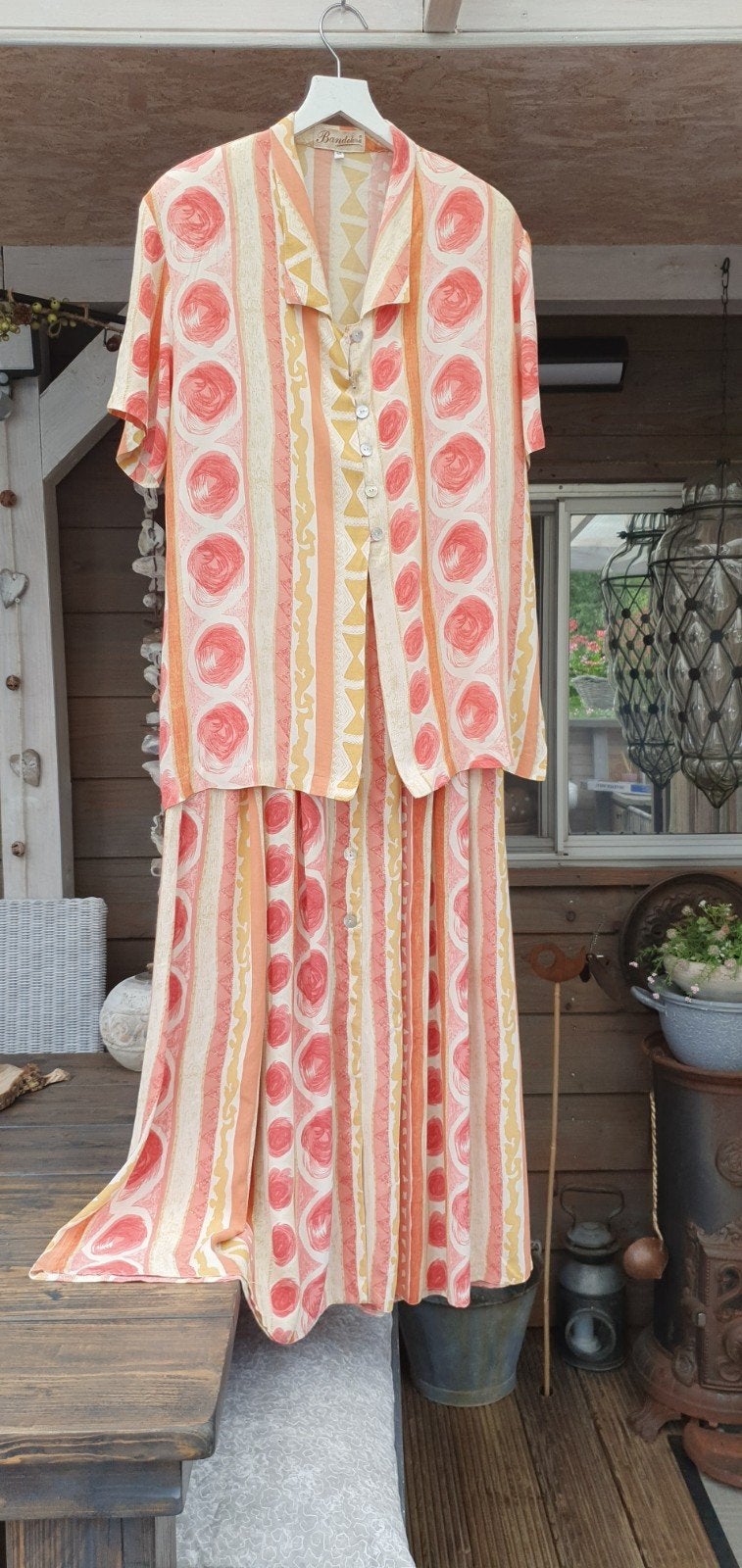 Bandolera Vintage Set: Blouse & Rok, Meerkleurig, Maat 42/44 (L), Ophalen of Verzenden, Zo goed als nieuw