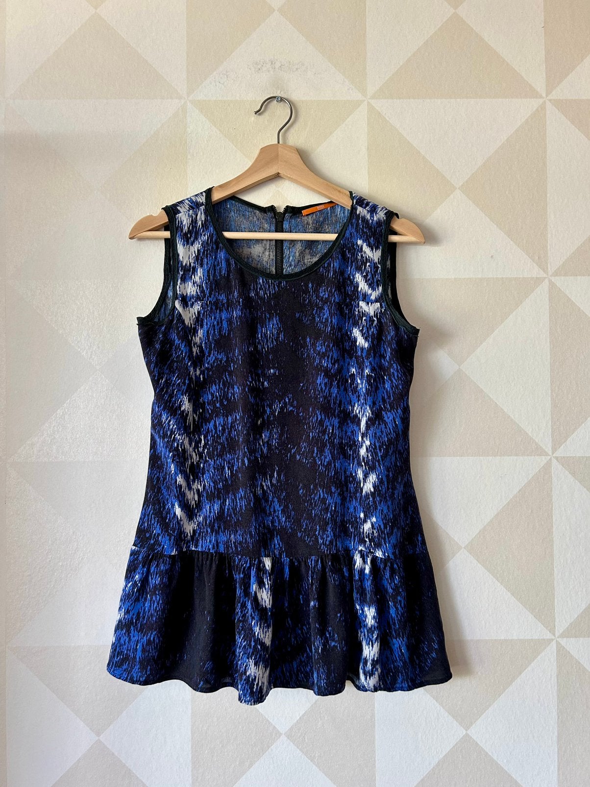 Hugo Boss Orange top blouse zwart blauw S/36 zgan, Zwart, Ophalen of Verzenden, Zo goed als nieuw, Hugo Boss