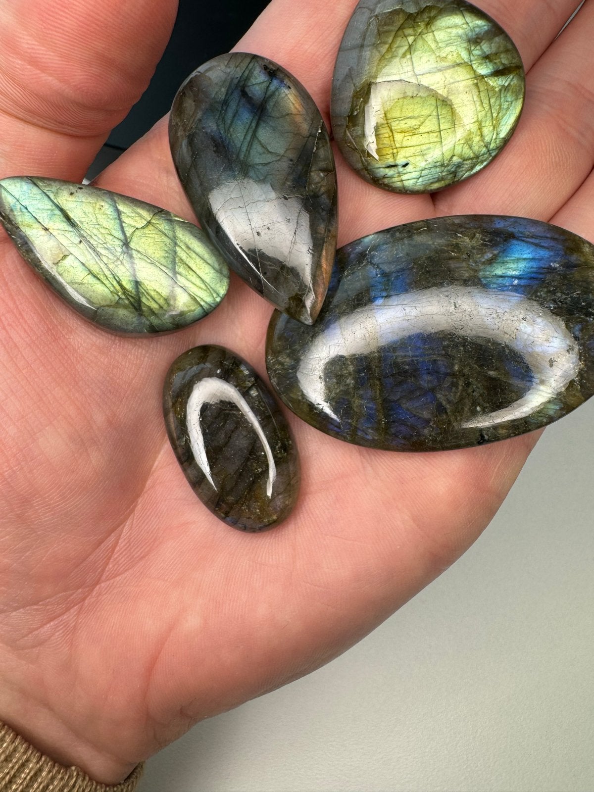 Prachtige Labradoriet Cabochons - Diverse Maten, Ophalen of Verzenden, Nieuw