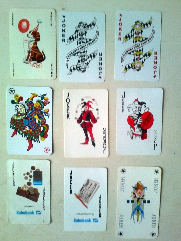 9 jokers R 18 v verzenden  €1,50, Verzamelen, Ophalen of Verzenden, Zo goed als nieuw, Joker(s)
