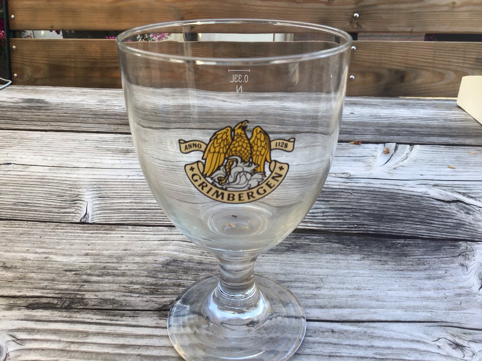 Grimbergen bierglas 0,33L, Ophalen of Verzenden