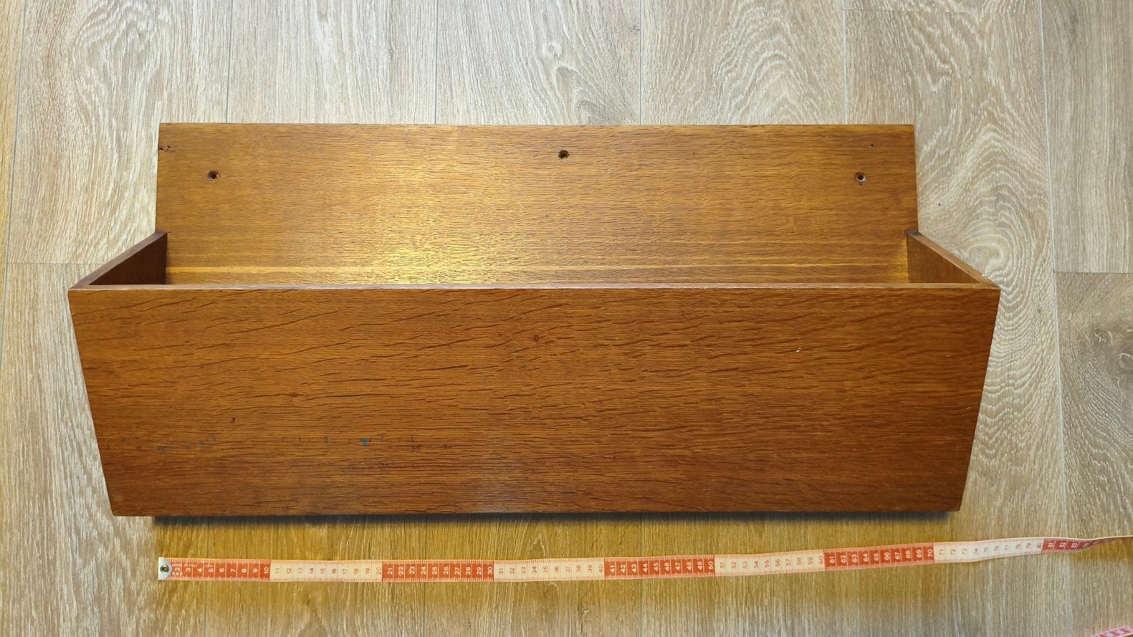 Vintage teak wand-lectuurbak jaren 60 - mid century design, Ophalen of Verzenden