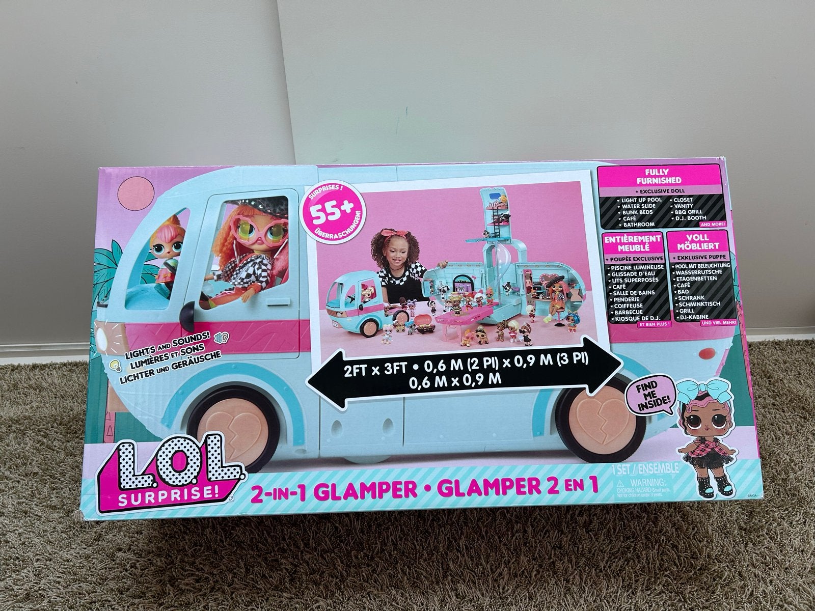 LOL Surprise! 2-in-1 Glamper Camper met 55+ verrassingen, Ophalen of Verzenden, Nieuw, Meisje