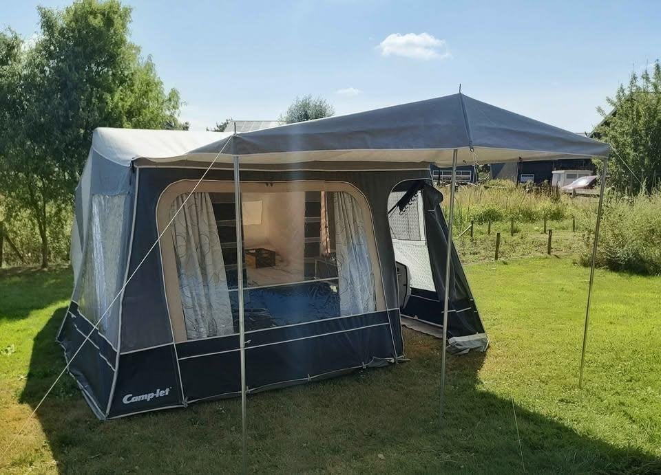 Camp-let Basic+ (2015) Vouwwagen | Froli bed & Disselknobbel, Ophalen, Antraciet, Aanwezig, Camp-Let
