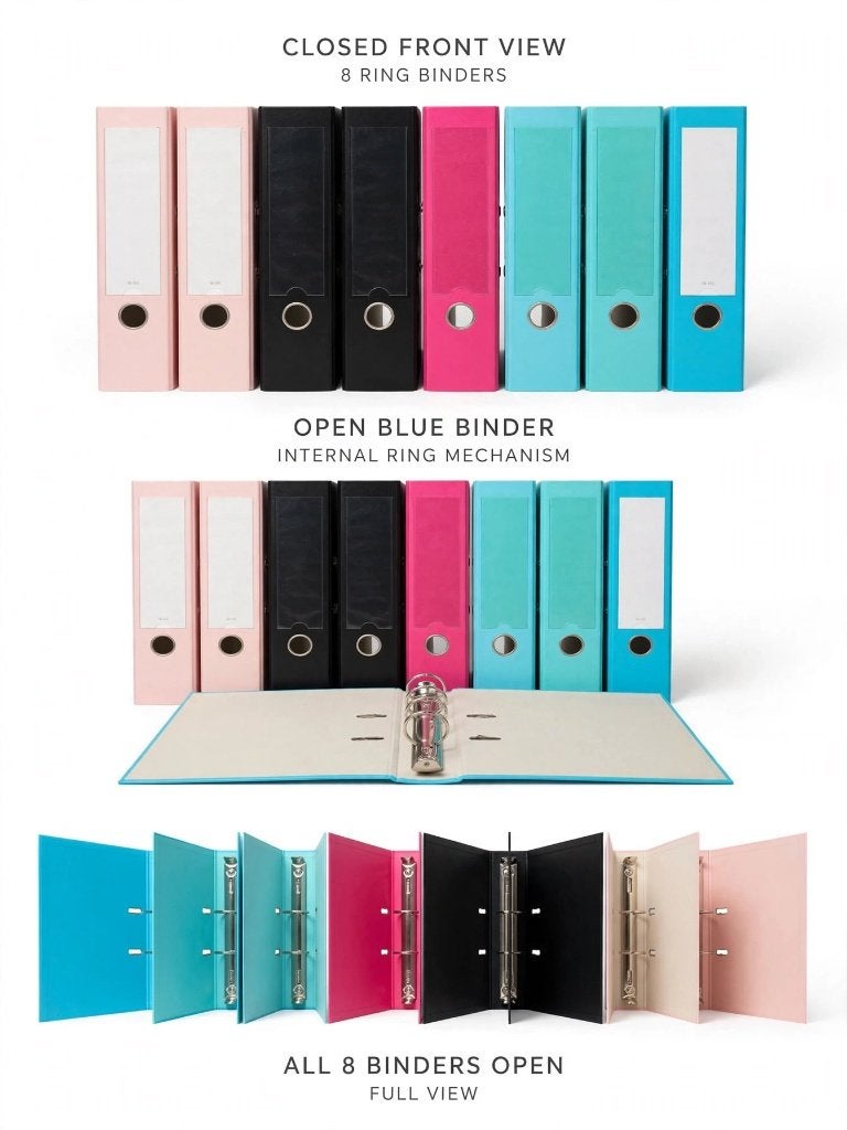 Partij 8 A4 Ordners 6cm Rug - Mix Kleuren - Kantoor Archief, Diversen, Ophalen, Zo goed als nieuw