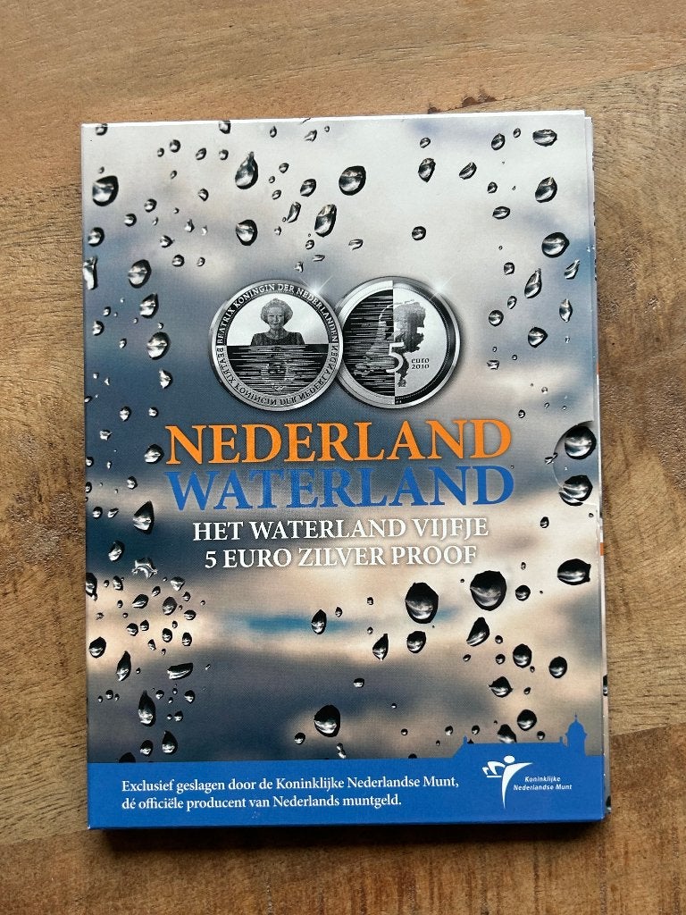 Zilveren 5 euro Nederland Waterland, Postzegels en Munten, Munten | Nederland, Ophalen of Verzenden, Koningin Beatrix, Euro's
