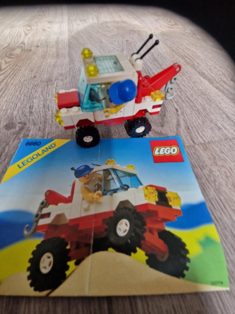 Lego 6660 bouwtruc met kraan, Ophalen, Zo goed als nieuw, Complete set, Lego
