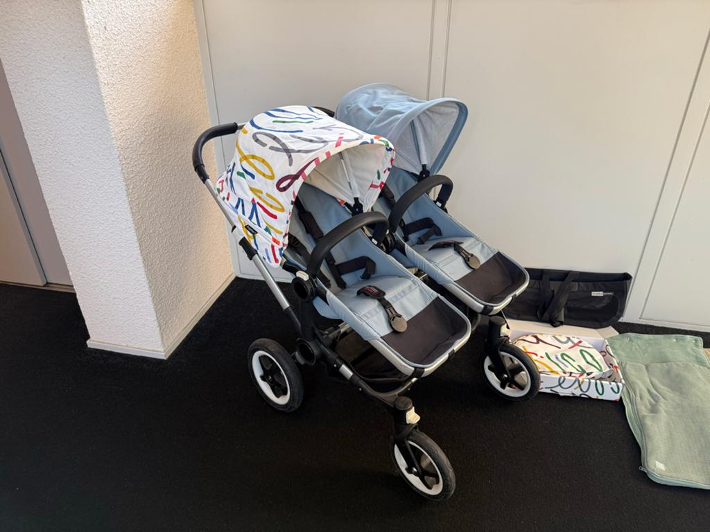 Bugaboo Donkey 2 Duo kinderwagen - compleet pakket, Gebruikt, Ophalen of Verzenden, Combiwagen, Duowagen