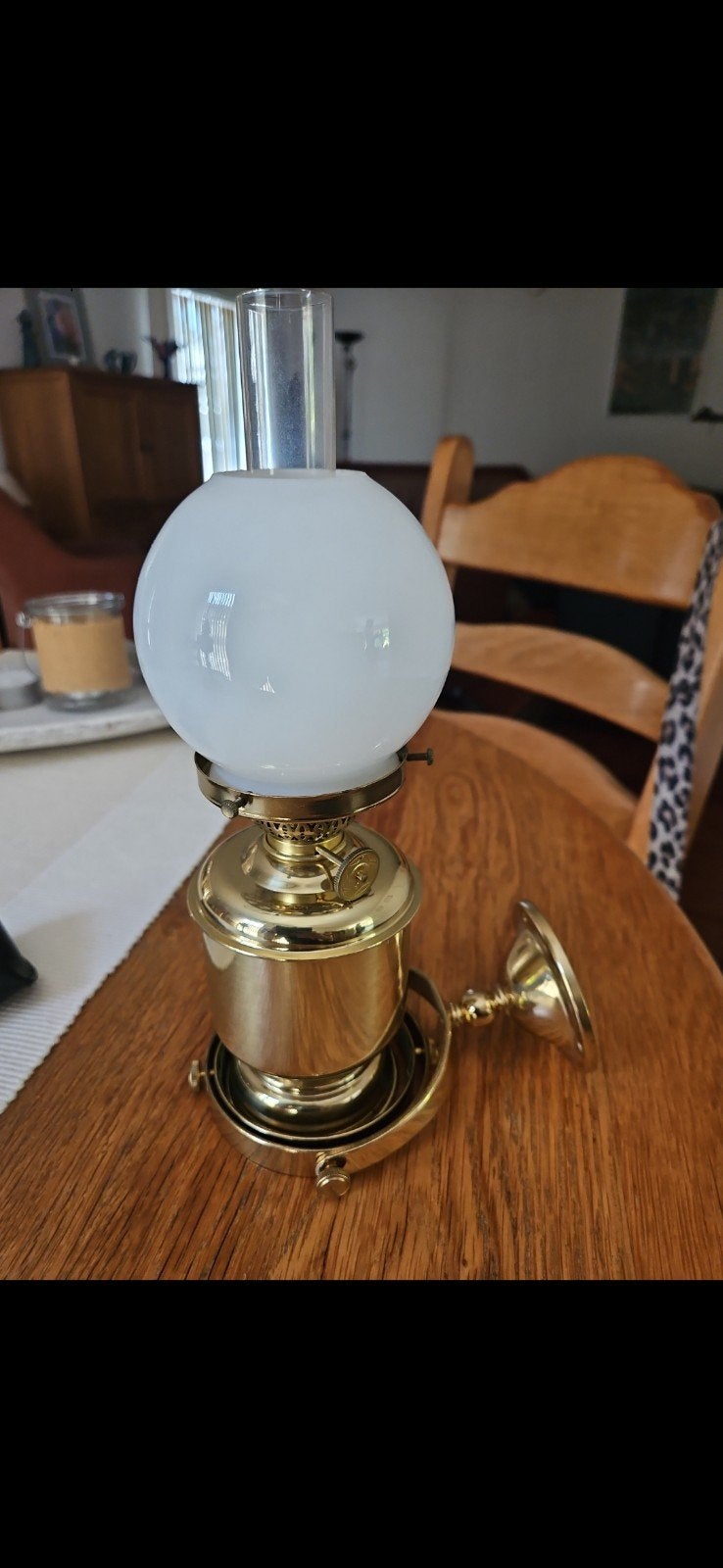 Messing scheepslamp in nieuwstaat, Ophalen of Verzenden, Zo goed als nieuw, Minder dan 50 cm