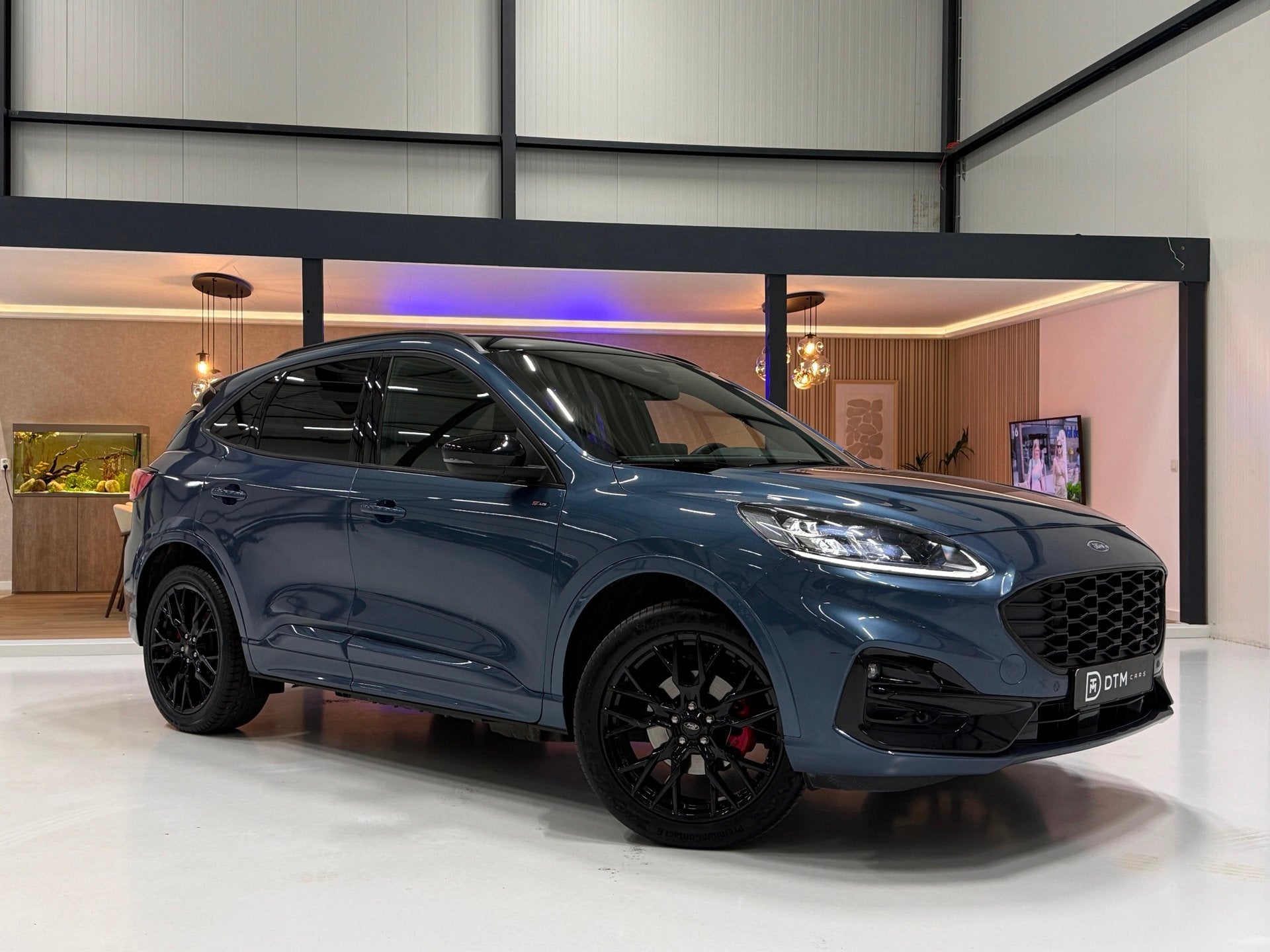 Ford Kuga 2.5 PHEV 225pk ST-Line X Black Ed. | Trekh. | Elek, 14 kWh, 4 cilinders, Blauw, Bedrijf