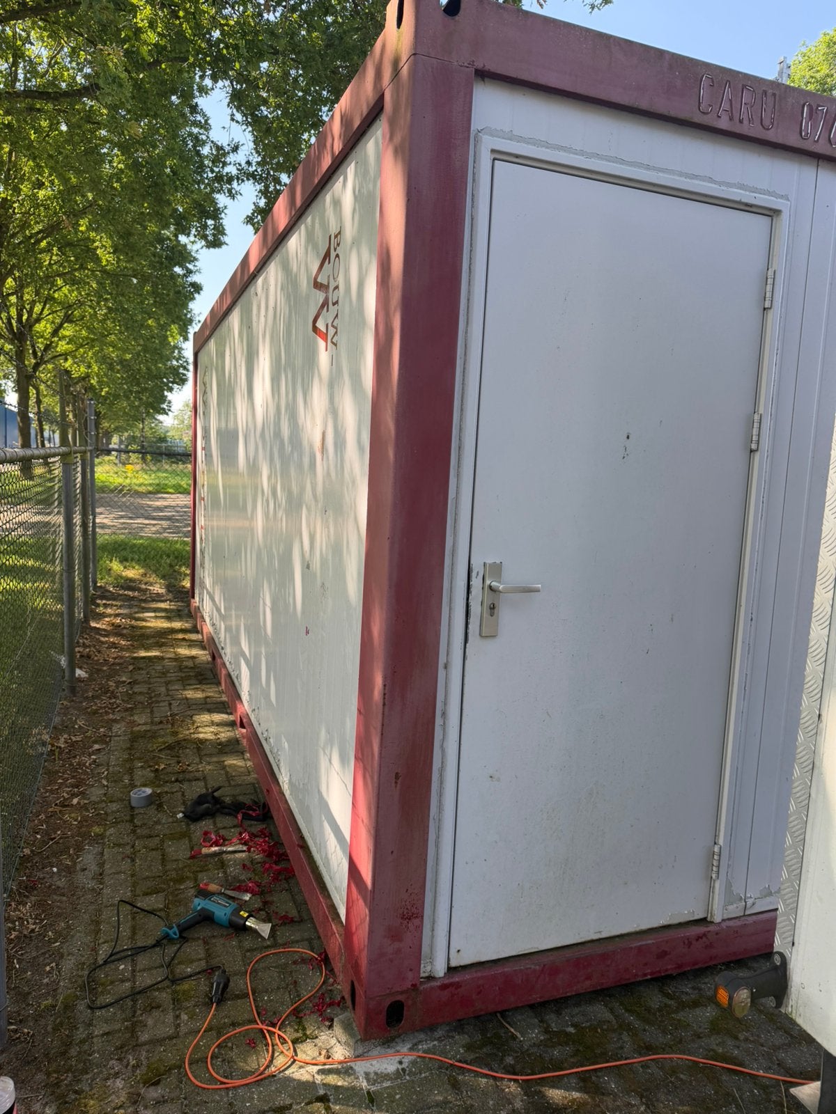 Unit schaftkeet 6x2.4 meter, Ophalen, Gebruikt