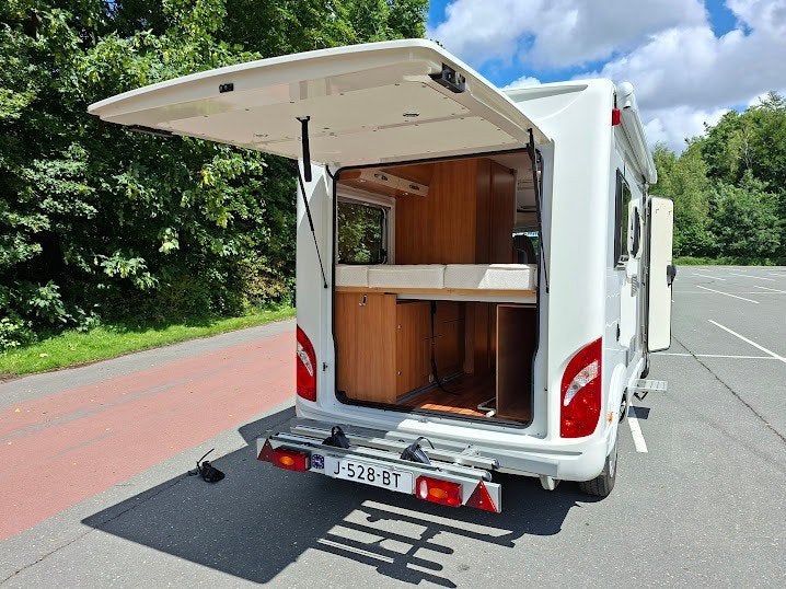 zuinige Hymer compact camper met achterklep/luifel, Caravans en Kamperen, Campers, Ringverwarming, Fiat, Tot en met 2, Particulier