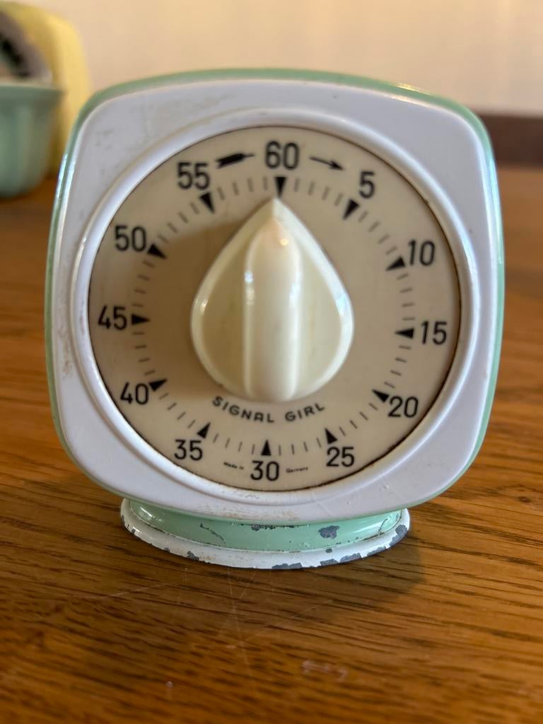 Vintage jaren '50 kookwekker - Signal Girl, Made in Germany, Ophalen of Verzenden