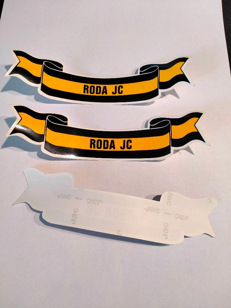 Roda JC Kerkrade vintage voetbal club sticker banner logo, Verzamelen, Ophalen of Verzenden, Zo goed als nieuw, Sport
