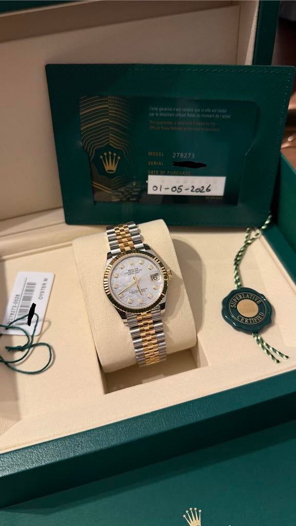 Rolex | Datejust 31 | MOP Mother of Pearl | 278273 NEW 2026, Sieraden, Tassen en Uiterlijk, Horloges | Dames, Zo goed als nieuw