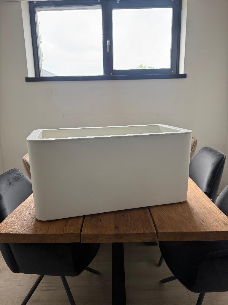 Elho pot jive terras l80cm wit, Ophalen, Kunststof, Gebruikt, Minder dan 30 cm