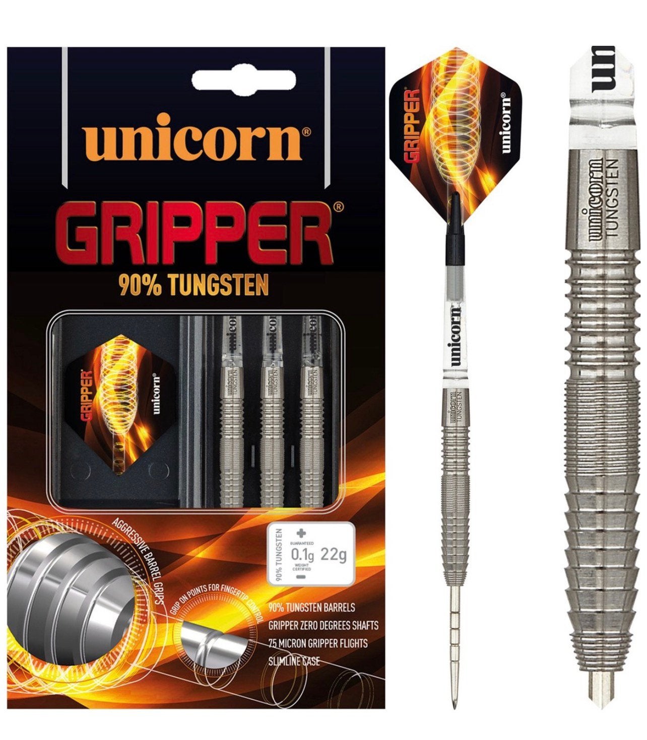 Unicorn Gripper 6 90% - Dartpijlen - 22 Gram, Ophalen of Verzenden, Nieuw, Pijlen