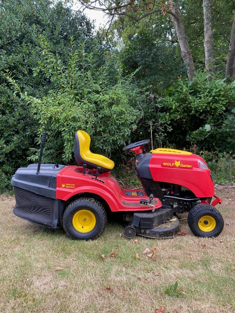 Wolf Garten benzine zitmaaier, Tuin en Terras, Zitmaaiers, Ophalen, Gebruikt, Wolff, Opvangbak