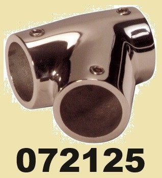 072125 RVS T-stuk rechts 60º - voor buis Ø 22,25 mm. € 10,95, Ophalen of Verzenden, Nieuw, Overige typen